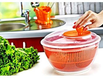 Large Lettuce Dryer Easy Spin Large Vegetable Washer Manual Salad Spinner Vegetable Dryer Plastic Sieve Durable Colander