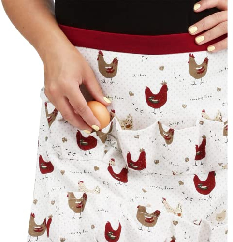 Cackleberry Home Farmhouse Chicken Egg Collecting & Gathering Apron 12 Pockets (Adult Size)