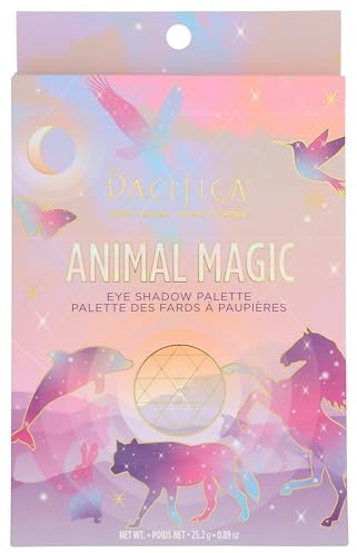 Pacifica Eyeshadow Palette – Animal Magic with Colorful Blendable Shades, Highly Pigmented Mineral Eyeshadow, Talc-Free, Vegan & Cruelty-Free, 0.89 oz (28 Shades)