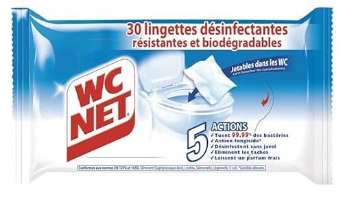 WC NET - Lingettes Desinfectantes 30 Lingettes - le Lot De 4