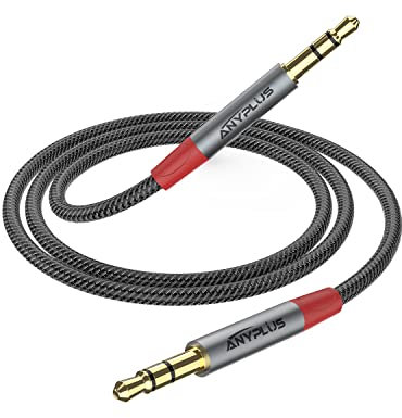 ANYPLUS Aux kabel, 【1M】 3 5 klinke auf 3 5 klinke Audiokabel,Fischdraht Nylon Geflochten High-Quality Cable for Smartphone Headphone, Speaker, Car, Stereo, MP3, et