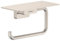 hansgrohe 41772820 AddStoris Toilet Paper Brushed Nickel GPM Roll Holder with Shelf