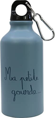 Cao - Gourdes BAMBINO 40 cl en Aluminium - Couleur Bleu Horizon - Hauteur 17 cm - Diamètre ø 6,6 cm