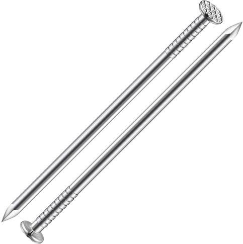 Wensilon (19 pcs)4 inch Stainless Steel 304 Nails, Hanging Nails, Wall Nails, Dowels, Long Nails