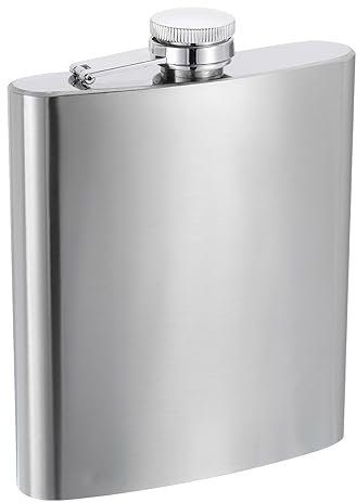 QUARKZMAN Fianco Fiasco per Liquore 18oz 500ml Acciaio Inossidabile Perdita Prova Bere Fiaschetta per Campeggio Escursionismo Attività Esterna, Argento