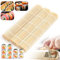 CHRI 3 Piezas Esterilla Sushi, Estera Natural de Bambú para Sushi para Principiantes