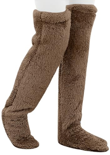 Chaussette Chaude Femme Polaire - Chaussettes d'Hiver, Couvre-Jambes, Chaussettes de Genou pour La Maison, Pantalons en Laine Épaisse, Chauffe-Jambes, Chaussettes Douces et Extensibles à La Mode