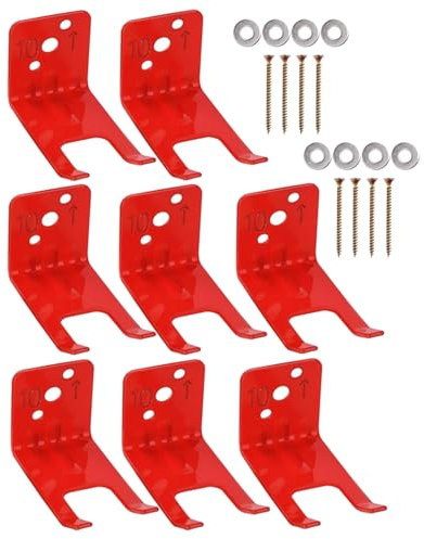 8 Stück Universal-Feuerlöscherhalter, Wandhalterung mit Haken und Schrauben, geeignet für Schulen und Büros, für Trockenlöscher und Wasserlöscher