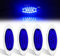 Biqiure 4 Stück LED-Begrenzungsleuchten, 12 V, 24 V, 18 LED, Seitenmarkierungsleuchten für Anhänger, Begrenzungsleuchten, Camping, Auto, 2 Modi (blau)