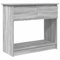 vidaXL Console Table with Drawers - Gray Sonoma Engineered Wood Durable Entryway/Living Room/Hallway Organizer 85.5x38.5x74.5 cm - Modern Rectangular Space Saver