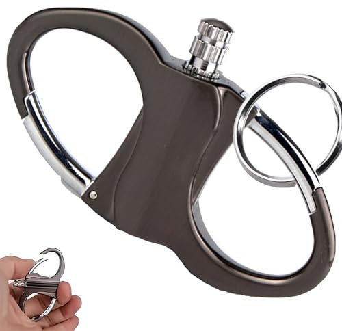 MXYZQDE Ewiges Streichholz, Wiederverwendbare Schlüsselanhänger Für Camping, Wandern Und Outdoor-Aktivitäten, Wind- Und Wasserdichtes Schlüsselanhängerzubehör Für Herren (Schwarz)