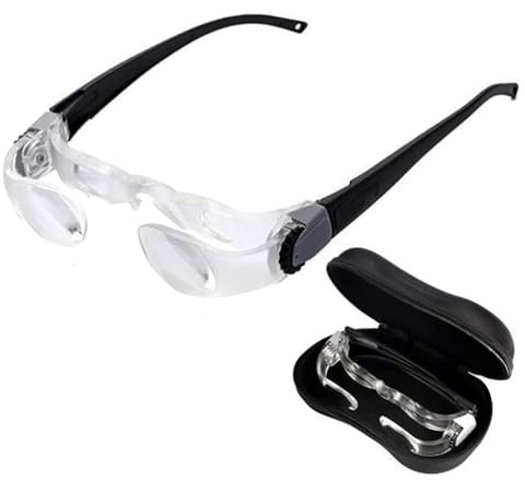 2.1X Max Vision TV-glasögon - justerbara diopter förstoringsglasögon för läsning och telefon - lätt bärbar skärmförstoringsglas för video, telefon och surfplatta