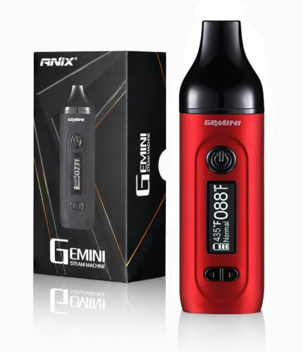 Gemini Dry Herb Vaporisers with 2200mAh Battery Dry Herb Vaporizer with Stainless Steel Heating Chamber, OLED Display & Isolated Air Path(No Nicotine)