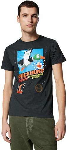 Nintendo Men's Duck Hunt T-Shirt, Large, Charcoal Heather