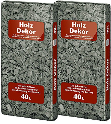 Floragard Mulch Universal Holzdekor anthrazit grau 2 x 40 L