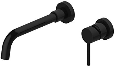 TRUSTMI Robinets pour lavabo dissimulés en laiton Robinet mitigeur mélangeur chaud/froid, noir mat