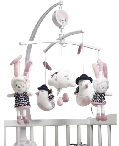 Mobile musical en polyester blanc