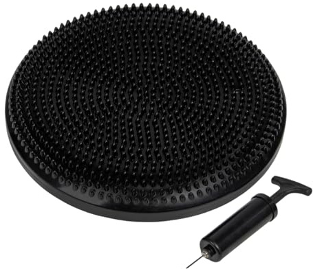 VirtuFit Cuscino d'equilibrio, cuscino oscillante, con pompa, colore nero