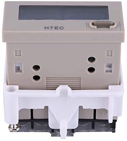 Digital räknare, H7EC-N utan ingångsspänning Digital elektrisk räknare med 8 gigit LCD-display, spänningsfri ingångsräknare. Inbyggd 8-siffrig batteridisk