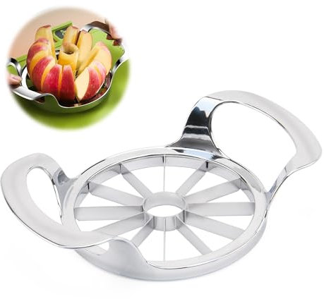 Affettatrice per mele, 1 pezzo, 12 lame in acciaio inox, tagliasele e mele, color argento
