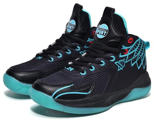 Hixingo 2024 Basketball Schuhe Kinder, Sneaker Jungen Mädchen Anti-Rutsch Sneaker Kinder - Sneaker Kinder Basketballschuhe Outdoor Basketballschuhe Herren 38