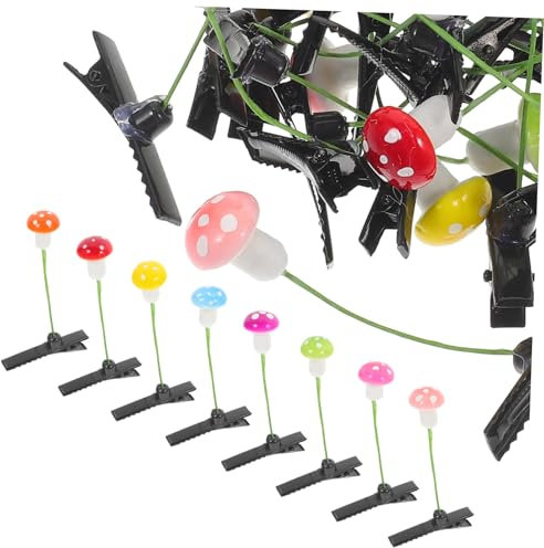 CANIGHT 30pièces Clips De Cheveux Champignon Colorés Accessoires Kawaii Pour Fête Et Cosplay Barrette Pour Filles