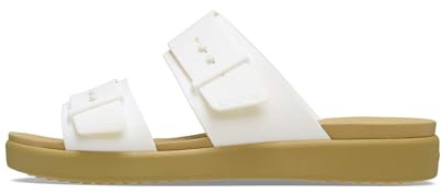 Crocs Brooklyn Buckle Low, Sandali Donna, Abbronzatura Gesso, 37/38 EU