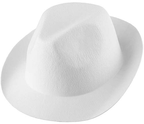 dressforfun 901027 Unisex Hut, breite Krempe, Panama Gangster Party Hut - weiß
