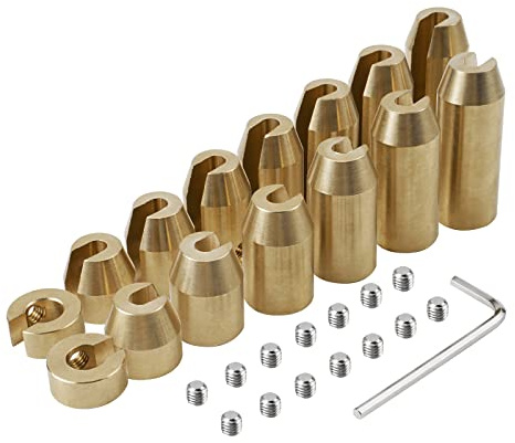 NICECNC Lot de 14 Poids d'équilibrage de Rayons de Roue de Moto Compatible with Dual Sport, Super Moto, Metric Cruisers ou Toute Autre Roue à Rayons, réutilisable, Aluminium 6061-T6, usiné CNC