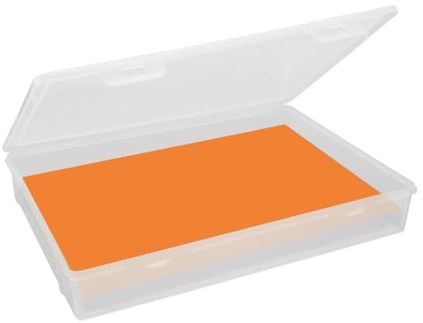 ZMDMAH Scatola per File Trasparente Portariviste A4 1pz Portadocumenti In Plastica Rettangolo Impilabili con Coperchio a Scatto per La Conservazione Dei Libri Carta Scrapbooking Riviste 31 x 22 x5 cm