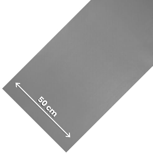 Olivo.shop - Alfombra de cocina de PVC, multiusos, se puede cortar a medida, lavable, antideslizante, para cocina, baño, lavandería, 50 cm de ancho, rollo múltiple (gris, 50 x 100 cm)