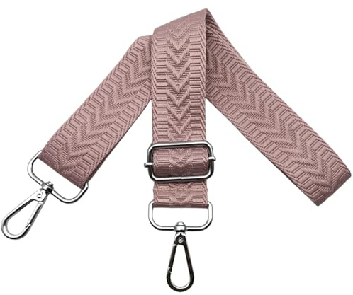 Correa para Bolsos Bandolera Correa de Hombro Ajustable para Mujer con Mosquetón Plateado 3.8cm Anchura, Reemplazo Correa Bolso Crossbody, Rosa, U11