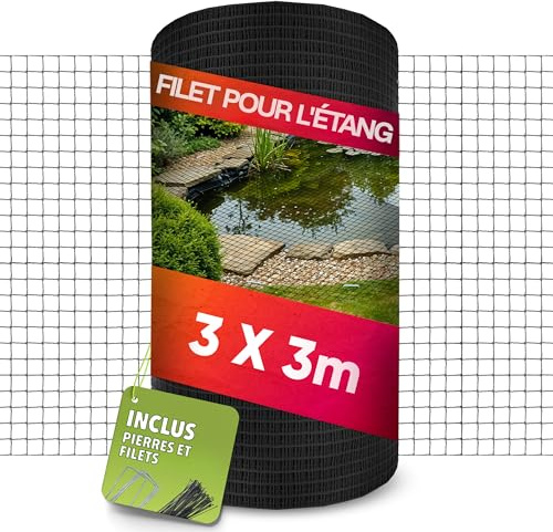 LAINFELD Rete per stagni a Maglia Fine, 3 x 3 m, Resistente agli Agenti Atmosferici e ai Raggi UV, Rete per uccelli, polli, balcone, contro colombi e aironi
