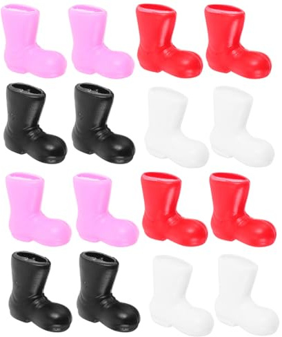 Beaupretty 96Pcs Mini Christmas Santa Boots Decorative Mini Shoes for Dollhouse Decor DIY Craft Ornaments Holiday Party Favors