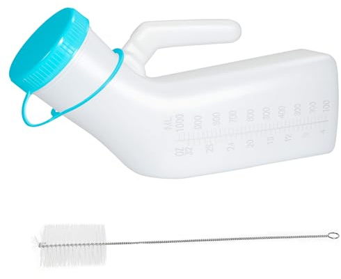Urinflaschen für Männer 1000ml Urinflasche Tragbare Pinkelflasche Männer Ente Harnflasche für Unterwegs mit Schraubdeckel Urinente für Männer Urine Bottles Male für Krankenhaus Notfall Reisen