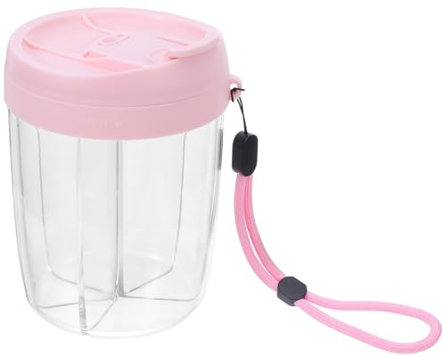 ULTECHNOVO Pastillero Pequeño Portátil de 6 Compartimentos Organizador de Vitaminas y Medicamentos para Viaje Caja Plástica Rosa para Almacenamiento Diario en Bolso Contenedor Compacto