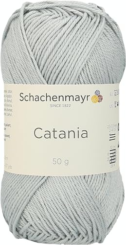 Schachenmayr Catania 9801210-00172 silber Handstrickgarn, Häkelgarn, Baumwolle