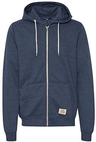Blend 701628 Sweat à Capuche zippé pour Homme en mélange de Coton chiné de qualité supérieure, Bleu Ensign, M
