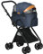 PawHut Pet Stroller, 2 in 1 Dog Carrier Foldable Cat Pushchair with 4 Wheels, Adjustable Canopy, Safety Leashes, Storage Basket for Miniature Small Dogs, Blue