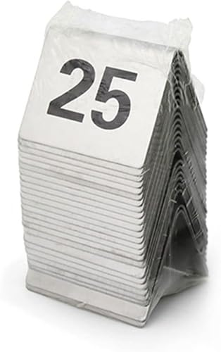 Números de mesa de tiendas de campaña de acero inoxidable números de mesa - Lo mejor for recepciones rústicas, banquetes, cafeterías, restaurantes, hotel (2x1.6x1.6) (Size : 1-25)