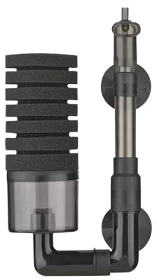 DONGKER Akvarium biokemiska svampar filter, fisktank svampar filter med media behållare för akvarium syreökning och cykel