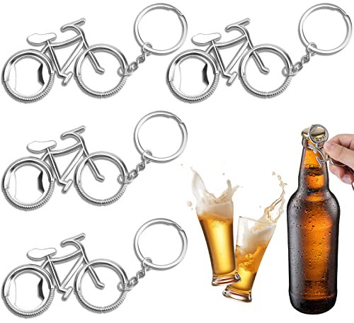 Ouvre-Bouteille de Vélo, 4 Pièces Porte-Clés Décapsuleur Pour Bar, Barbecue Familial, Pique-Nique, KTV - Grand Cadeau Pour Les Amateurs de Bière et de Vélo