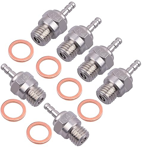 CrazyHobby N4#4 NO.4 Glow Plug 70117 Medium Hot Spark Nitro Engine Parts for Traxxas HPI HSP Kyosho Redcat 1/8 1/10 RC Car Truck Buggy Replace OS 8 (6PCS)