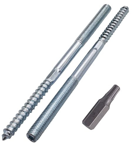 SKIR'CO (4 piezas) Pernos de suspensión M8 x 140 mm, tornillos de pasador con rosca de doble extremo, pernos de doble cabeza