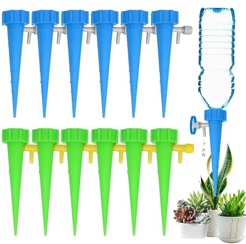 Automatisch Bewässerung,Bewässerungssystem für Zimmer,Bewässerungssystem für Zimmer- und Außenpflanzen, 12 Teile, einstellbarer Tropfbewässerung