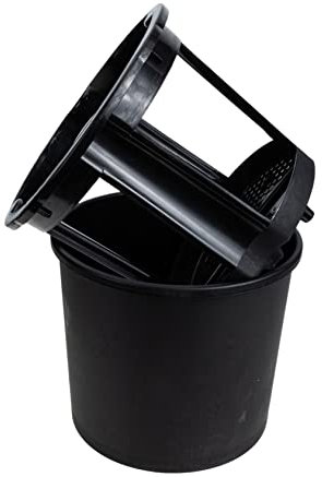 VINTORKY Secchio per Piantare Patate e Arachidi, Pratica Cassetta per Coltivazione Piante Multiuso, Contenitore Resistente in Pp Nero 29x26,5 Cm per Orto Domestico e Giardinaggio