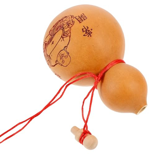 WRITWAA Adorno Colgante de Calabaza Natural Feng Shui 16-20 CM Decoración Artesanal China para Hogar Oficina y Tienda Colgante de Calabaza Feng Shui Significado de Color Aleatorio