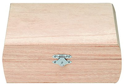 Glorex 6 1682 900 - Holzbox aus Kiefernholz, quadratisch, ca. 18,5 x 18 x 6,7 cm groß, FSC Mix, zum Bemalen, Bekleben oder Verzieren mit dem Brandmalkolben, Natur