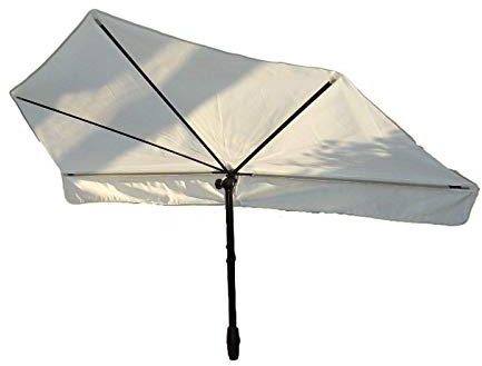 holly BALKONSCHIRM - DER HÖCHSTE UV-Schutz Shadow 50 + Farbe Taupe - MIT ZANGENBERG Agora Stoff + 360 ° Halterung zur Befestigung bis 60 mm Ø - IT fächerschirme Video -