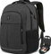 Laptop-Rucksack, Schulrucksack, große TSA 17.3 Zoll Reise Carry auf Rucksack, College Student Bookbag mit USB-Anschluss, Teenager wasserdichte Computer Rucksack Geschenk für Männer Frauen, Grau